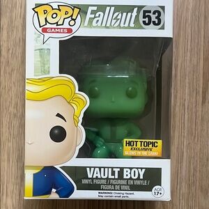 Fallout Vault Boy Funko Pop Hot Topic 53 Glow in the Dark Unopened